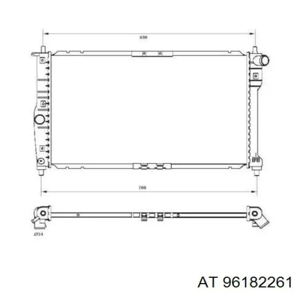 Радиатор 96182261 AT