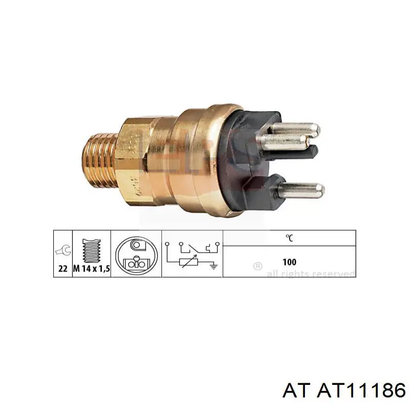 Датчик включения вентилятора радиатора AT11186 AT