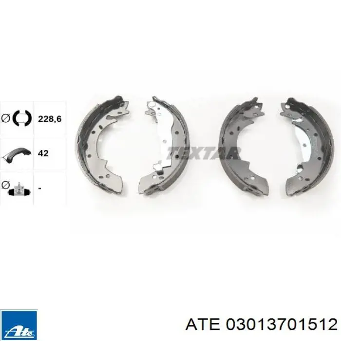 Барабанные колодки ATE 03013701512