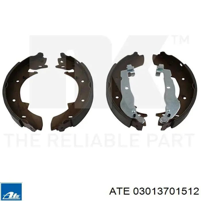 Задние барабанные колодки 03013701512 ATE