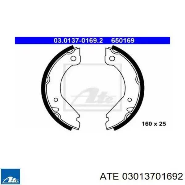 Колодки ручника 03013701692 ATE