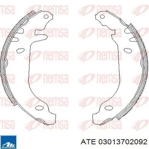 Барабанные колодки ATE 03013702092