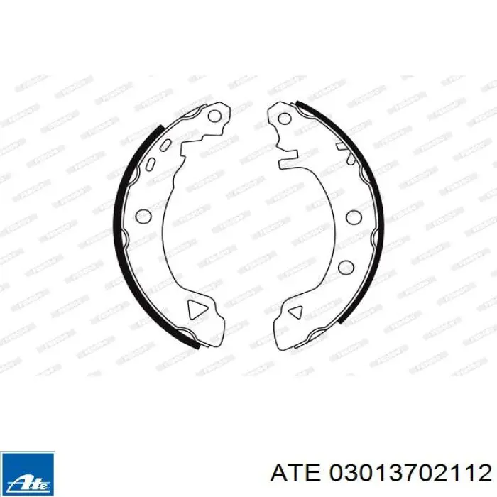 Задние барабанные колодки 03013702112 ATE