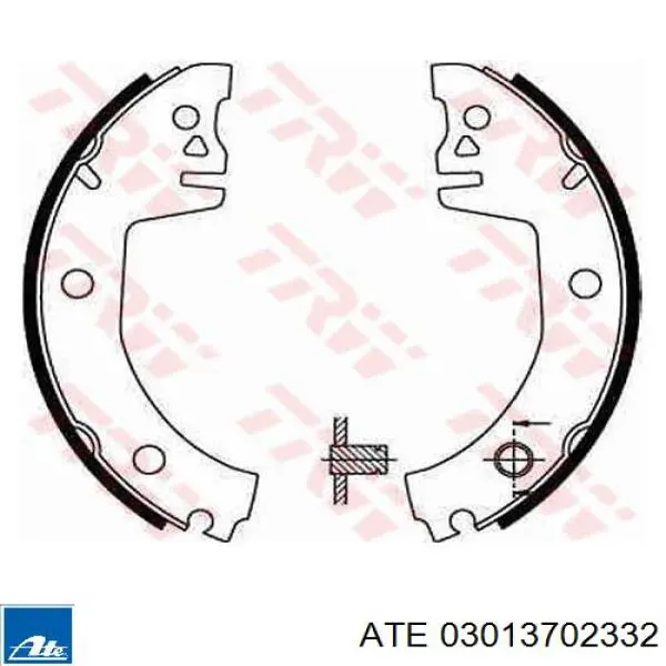 Задние барабанные колодки 03013702332 ATE