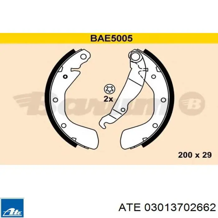 Барабанные колодки ATE 03013702662