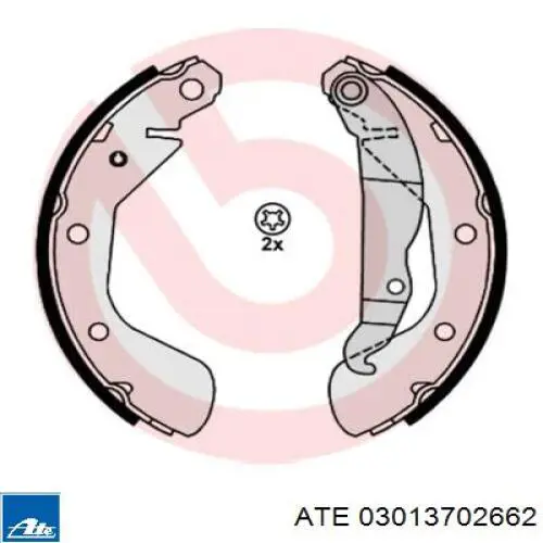 Задние барабанные колодки 03013702662 ATE