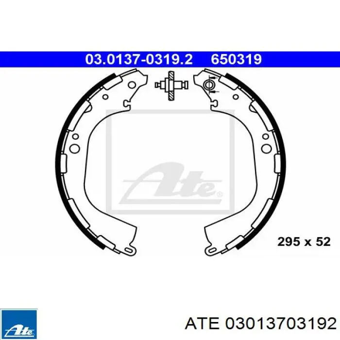 Колодки гальмові задні, барабанні 03013703192 ATE
