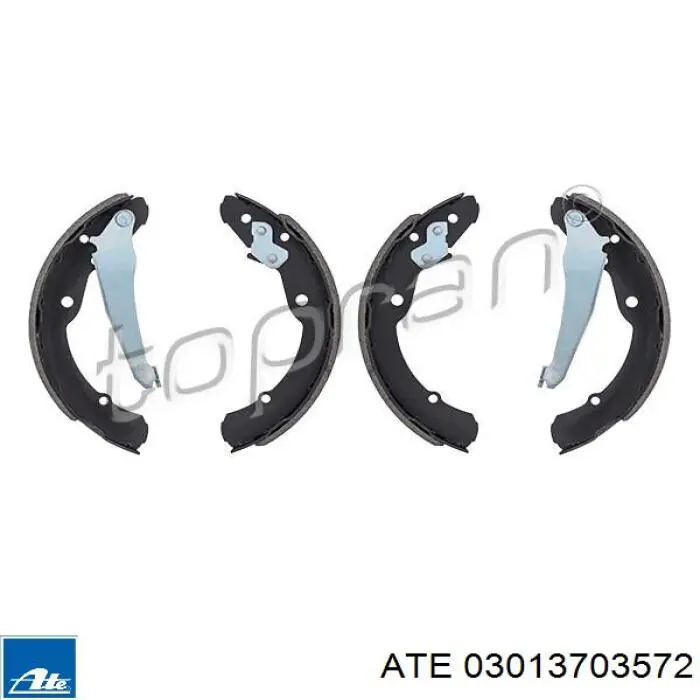 03013703572 ATE Барабанные тормозные колодки