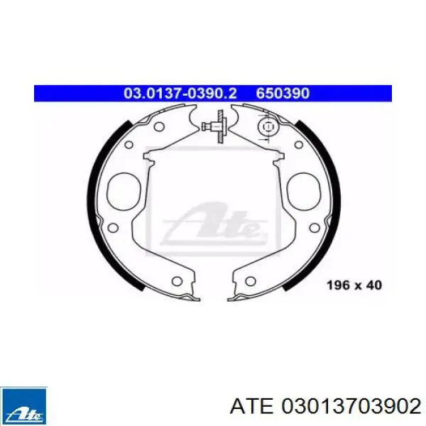 Колодки ручника 03013703902 ATE