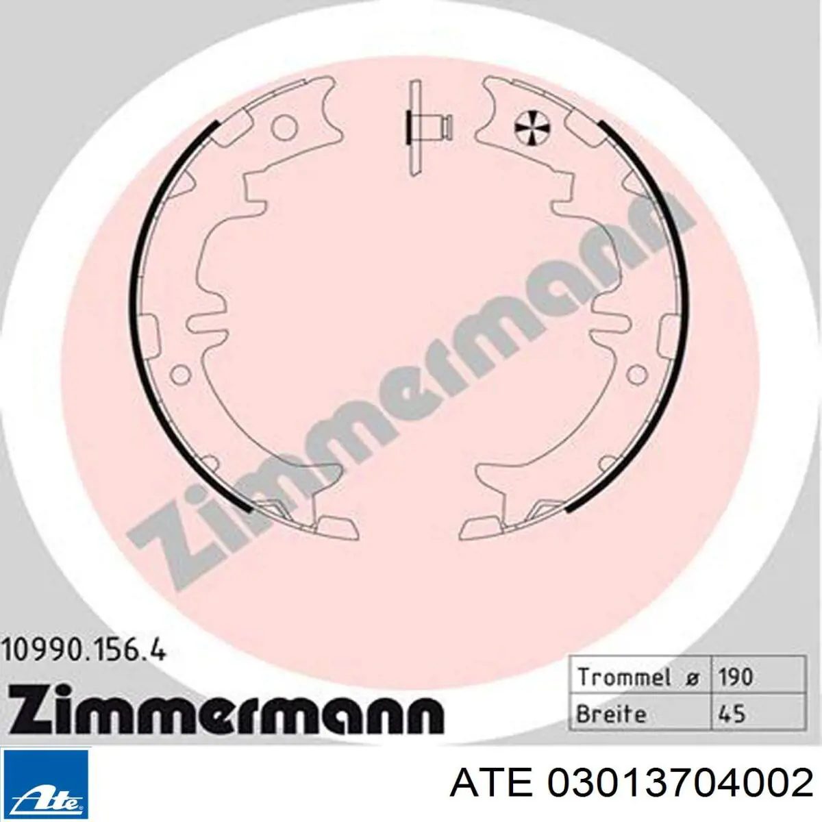 Колодки стояночного тормоза ATE 03013704002