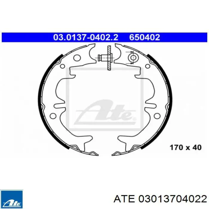 Колодки ручника 03013704022 ATE