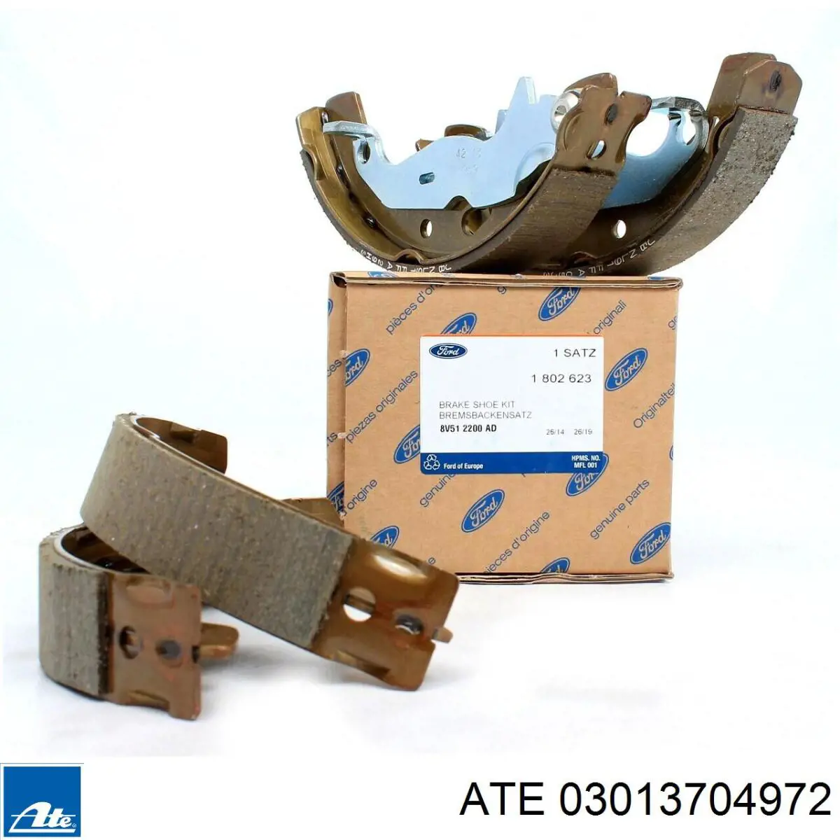 Задние барабанные колодки 03013704972 ATE
