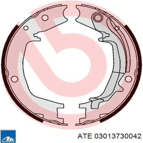Колодки стояночного тормоза ATE 03013730042