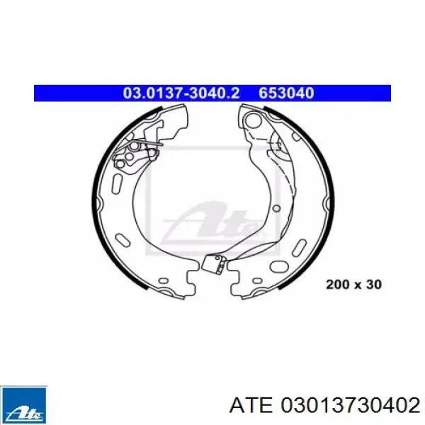 Колодки ручника 03013730402 ATE