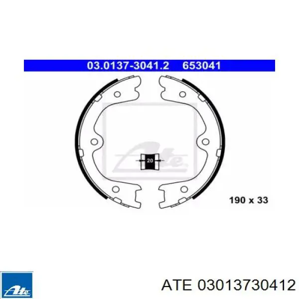 Колодки ручника 03013730412 ATE