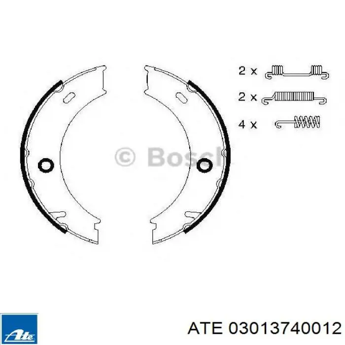Колодки стояночного тормоза ATE 03013740012
