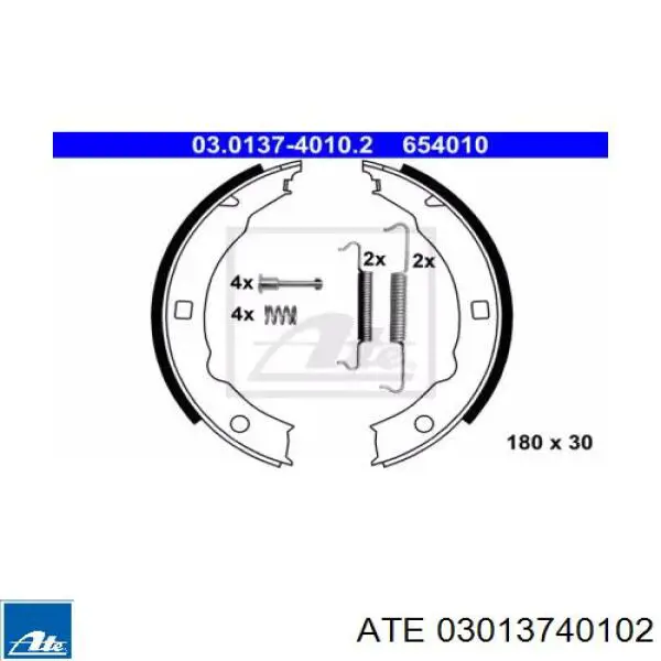 Колодки ручника 03013740102 ATE