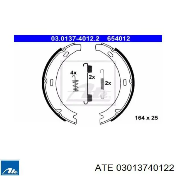 Колодки ручника 03013740122 ATE