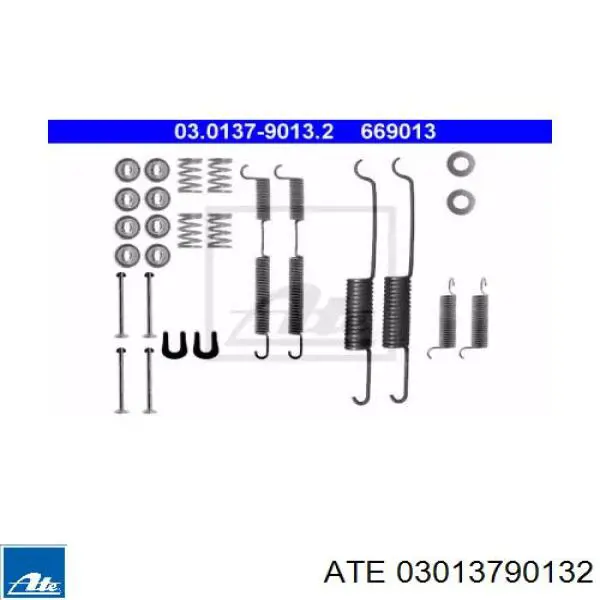 Ремкомплект тормозных колодок 03013790132 ATE