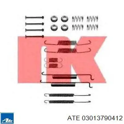 Монтажный комплект задних барабанных колодок ATE 03013790412