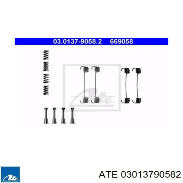 Ремкомплект тормозных колодок 03013790582 ATE