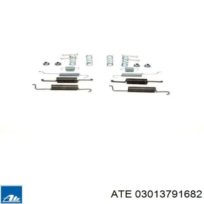 Монтажный комплект задних барабанных колодок 03013791682 ATE