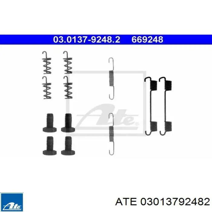 Ремкомплект стояночного тормоза 03013792482 ATE