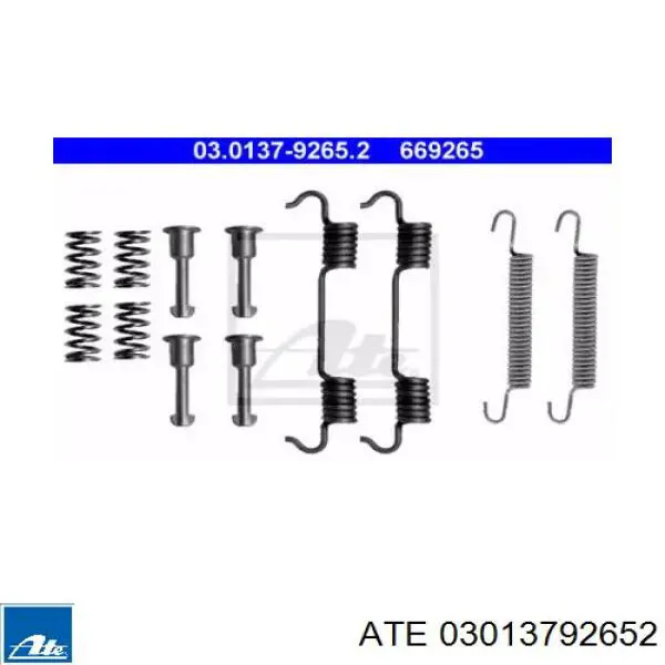 Juego de reparación, pastillas de frenos 03013792652 ATE
