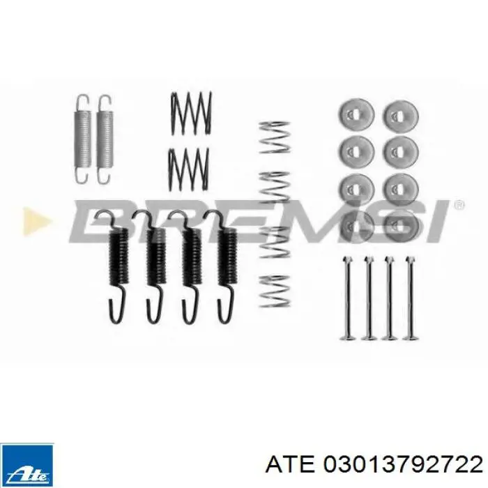 Монтажный комплект задних барабанных колодок ATE 03013792722