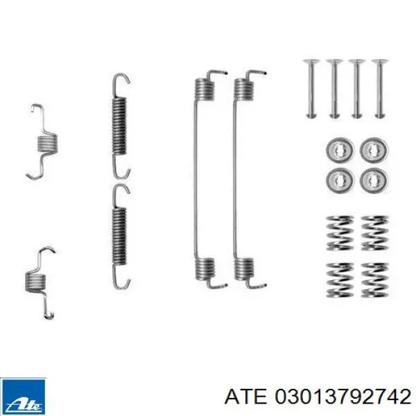 Монтажный комплект задних барабанных колодок 7701206427 Renault (RVI)