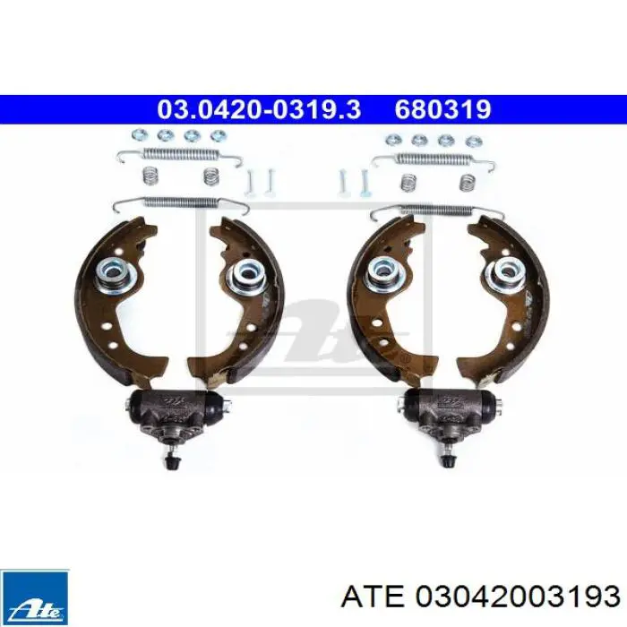 Задние барабанные колодки 9948237 Fiat/Alfa/Lancia