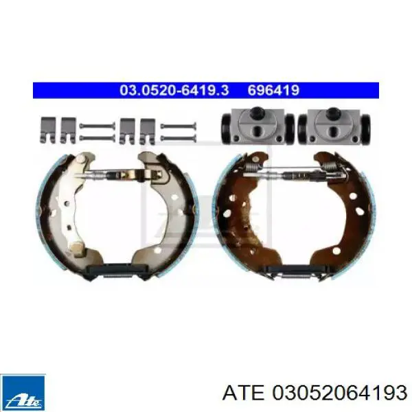  Колодки тормозные задние барабанные, в сборе с цилиндрами, комплект Nissan Micra 