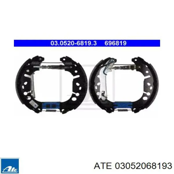 Колодки тормозные задние барабанные ATE 03052068193