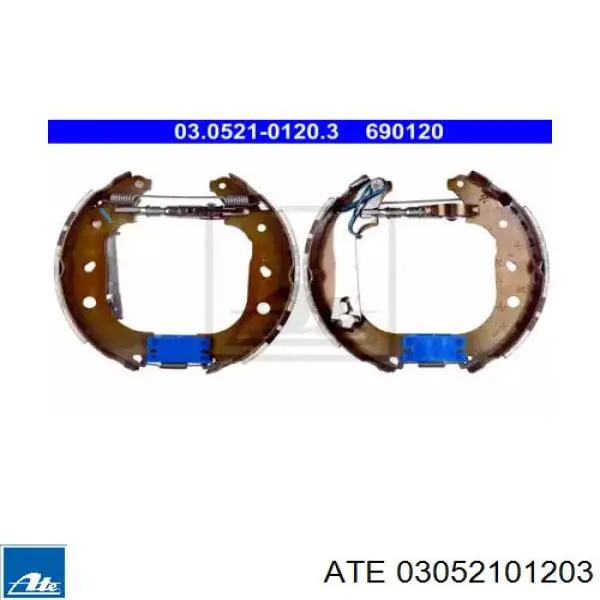 Задние барабанные колодки 7701203468 Renault (RVI)