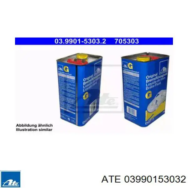 Жидкость тормозная ATE Brake Fluid G DOT 3 5 л (03990153032)