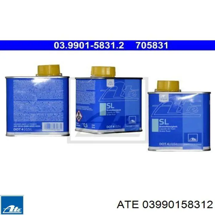 Купить 03990158312 ATE Тормозная жидкость