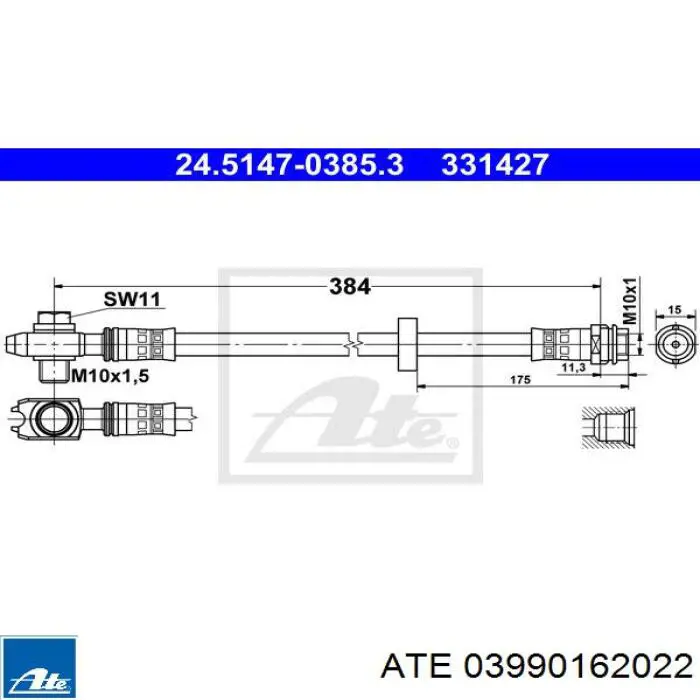 Líquido de frenos 03990162022 ATE