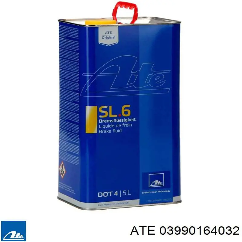 Жидкость тормозная ATE Brake Fluid SL.6 DOT 4 5 л (03990164032)