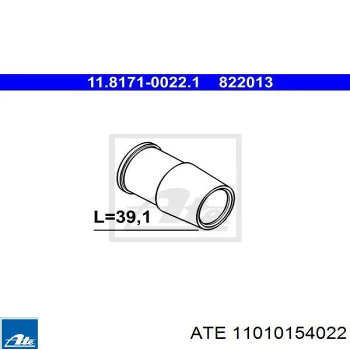 Ремкомплект тормозного суппорта переднего ATE 11010154022