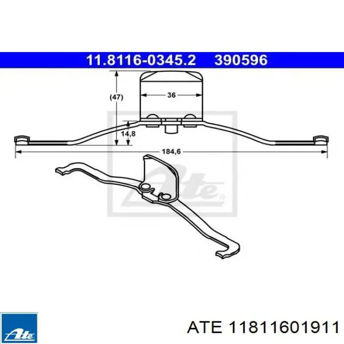 Conjunto De Muelles Almohadilla Discos Delanteros 11811601911 ATE