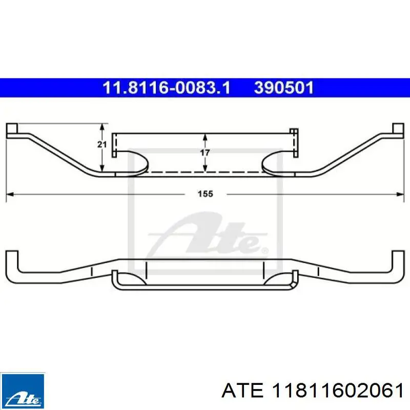 Пружинная защелка суппорта Ford 5184962