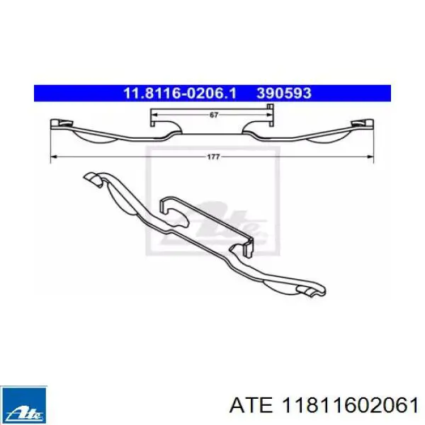 LR002526 Land Rover Пружинная защелка суппорта