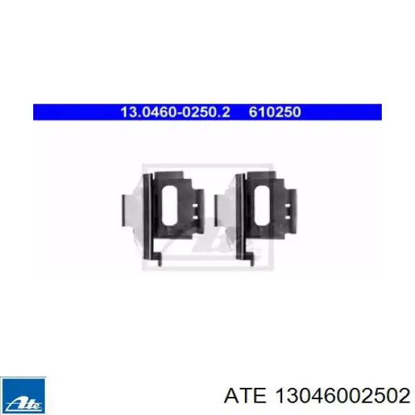Комплект пружинок крепления дисковых колодок передних 13046002502 ATE