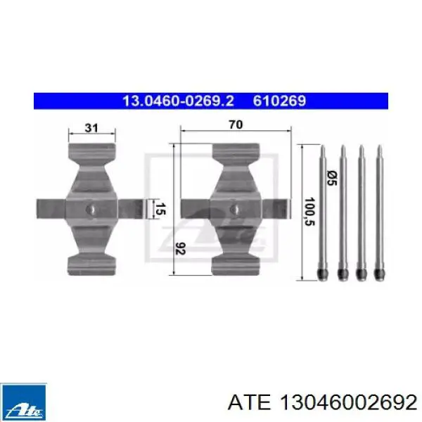 Ремкомплект тормозных колодок H1149K Power Stop