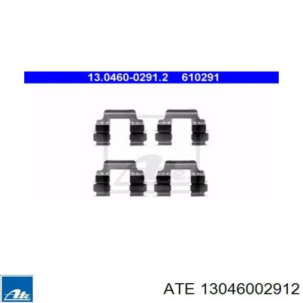 13.0460-0291.2 ATE комплект пружинок крепления дисковых колодок передних