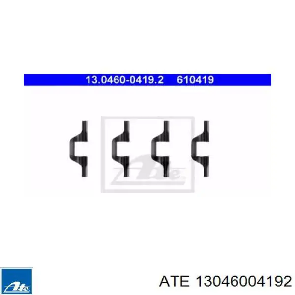 13.0460-0419.2 ATE комплект пружинок крепления дисковых колодок задних