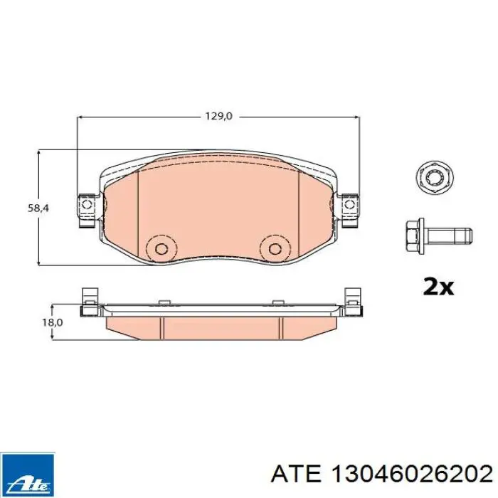 Колодки ATE 13046026202 цена, от 54.92 USD