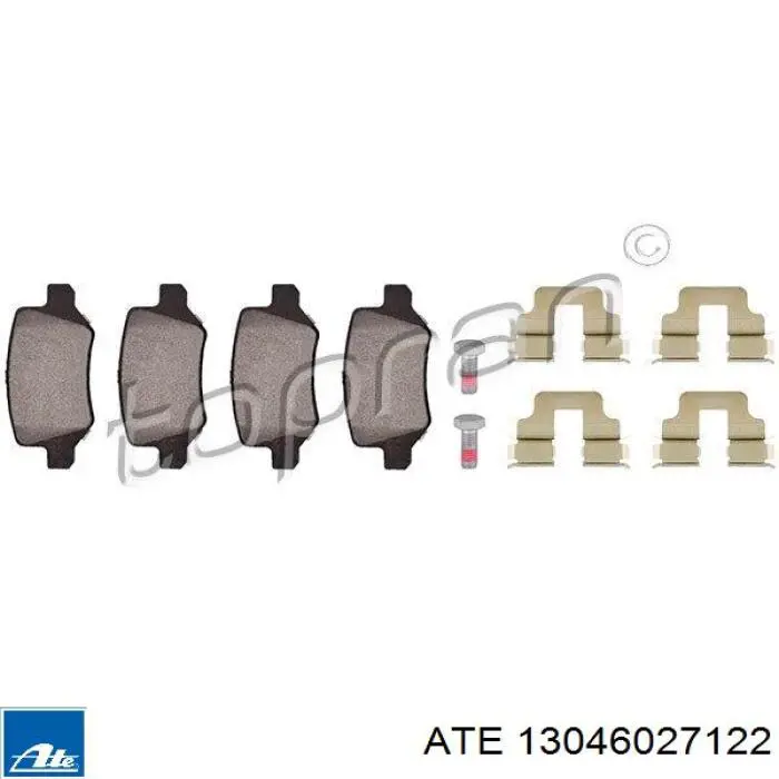 Купить 13046027122 ATE Колодки тормозные задние, дисковые