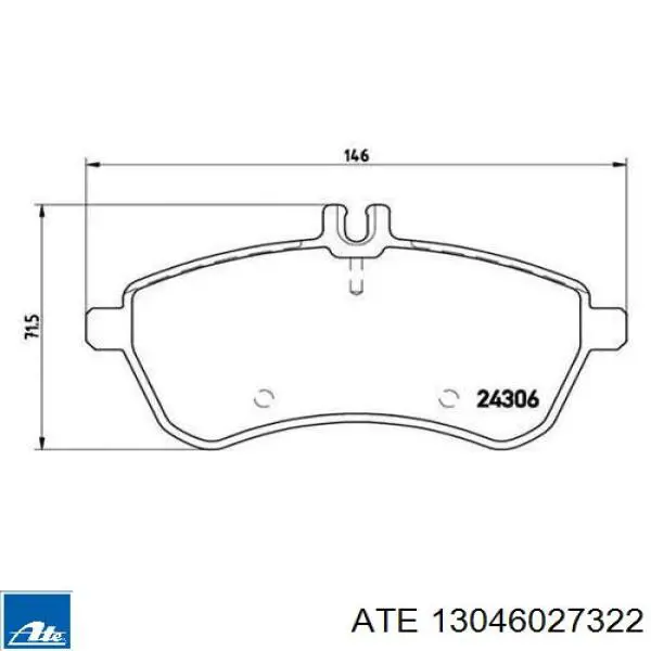 Колодки ATE 13046027322 цена, от 56.26 USD