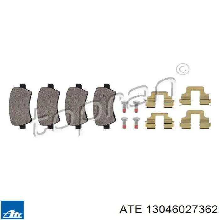 Купить 13046027362 ATE Колодки тормозные задние, дисковые